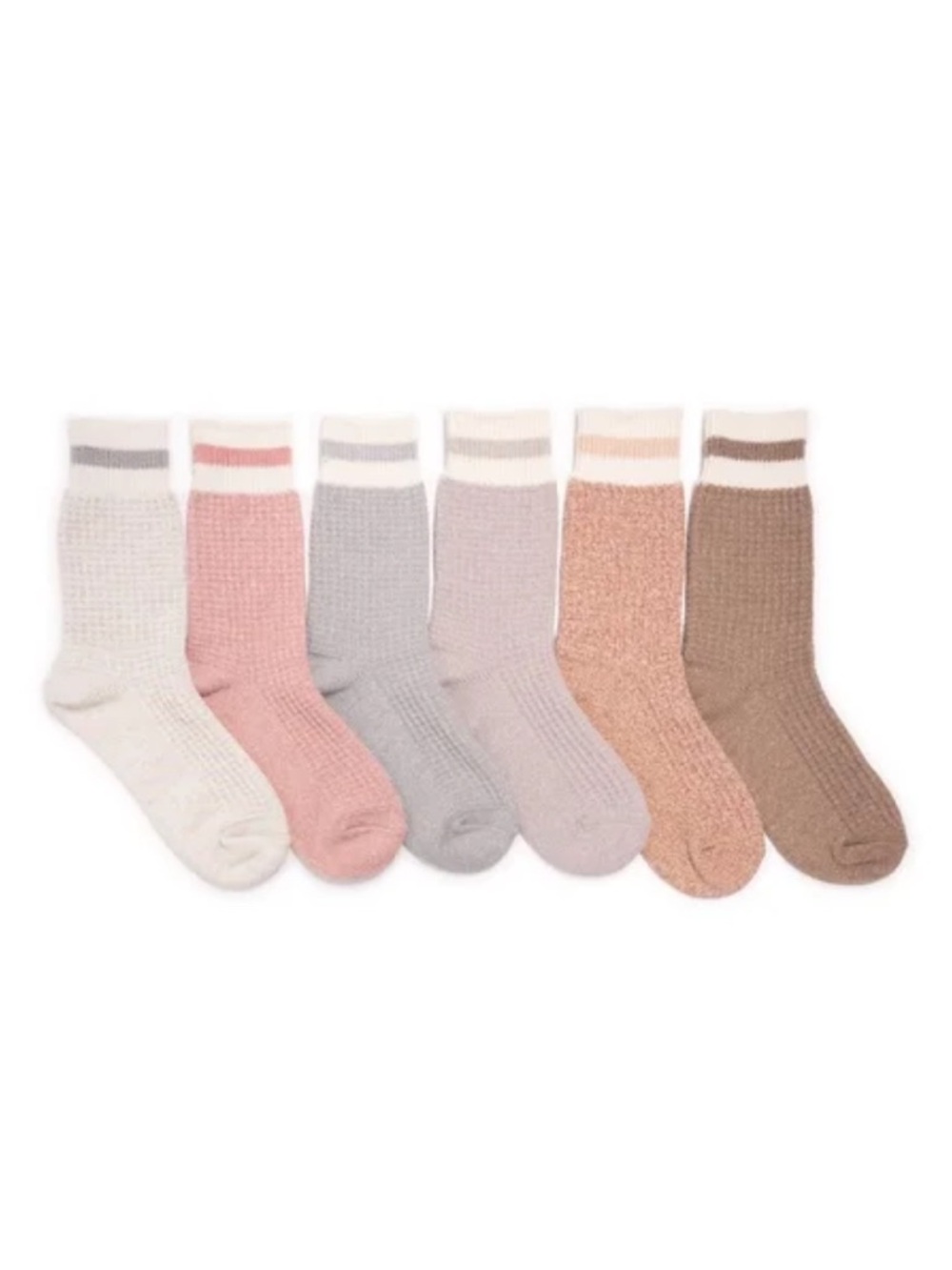 NWOT MUK LUKS Women’s Crew Boot Socks 6 Pack Multicolored OS